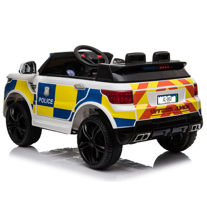 Kids Electric 12V Ride on Battery Police SUV Car W/2.4G Remote Control 3-8 Years