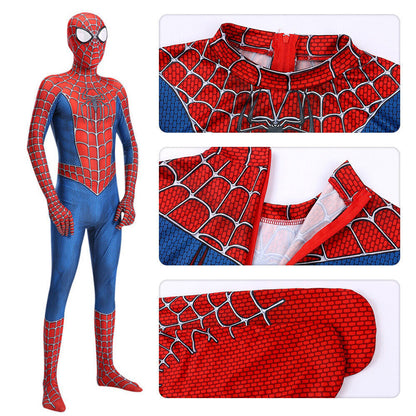 Raimi Spiderman Costume Adult Men Kids Boys Cosplay Jumpsuit Party Fancy Dress