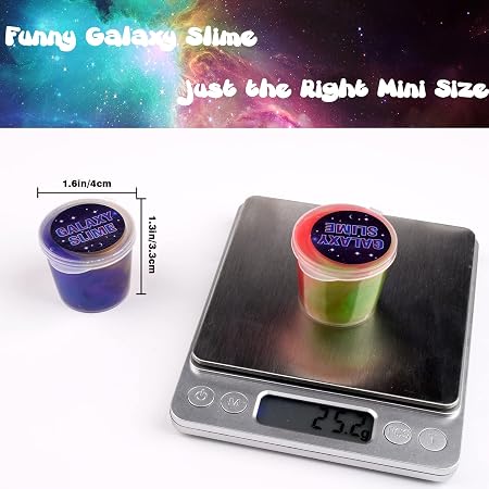 Galaxy Slime Kit 12 Pack, Fluffy Mini Slime Easter Party Favor for Kids Goodie Bag Stuffers, Smooth, Soft and Non Sticky, Stress & Anxiety Relief Colorful Slime Pack Toy for Girls Boys